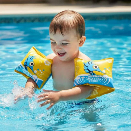 Arena Kids Soft Armbands World – Yellow (1–3 Years)