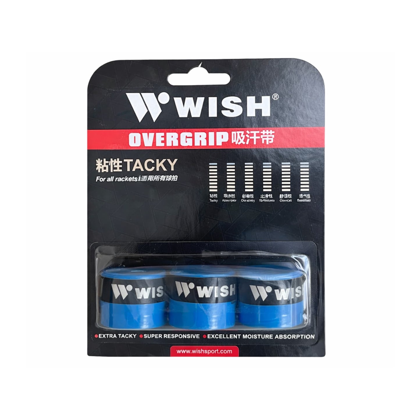 Wish Overgrip Pack of 3 – Blue
