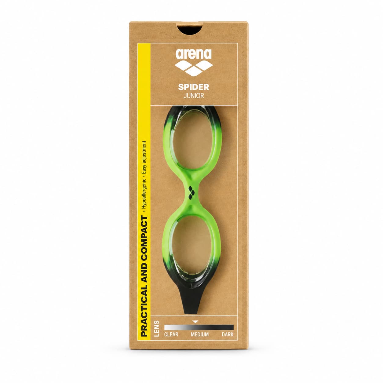 Arena Training Goggles Spider Junior Clear Black Lime