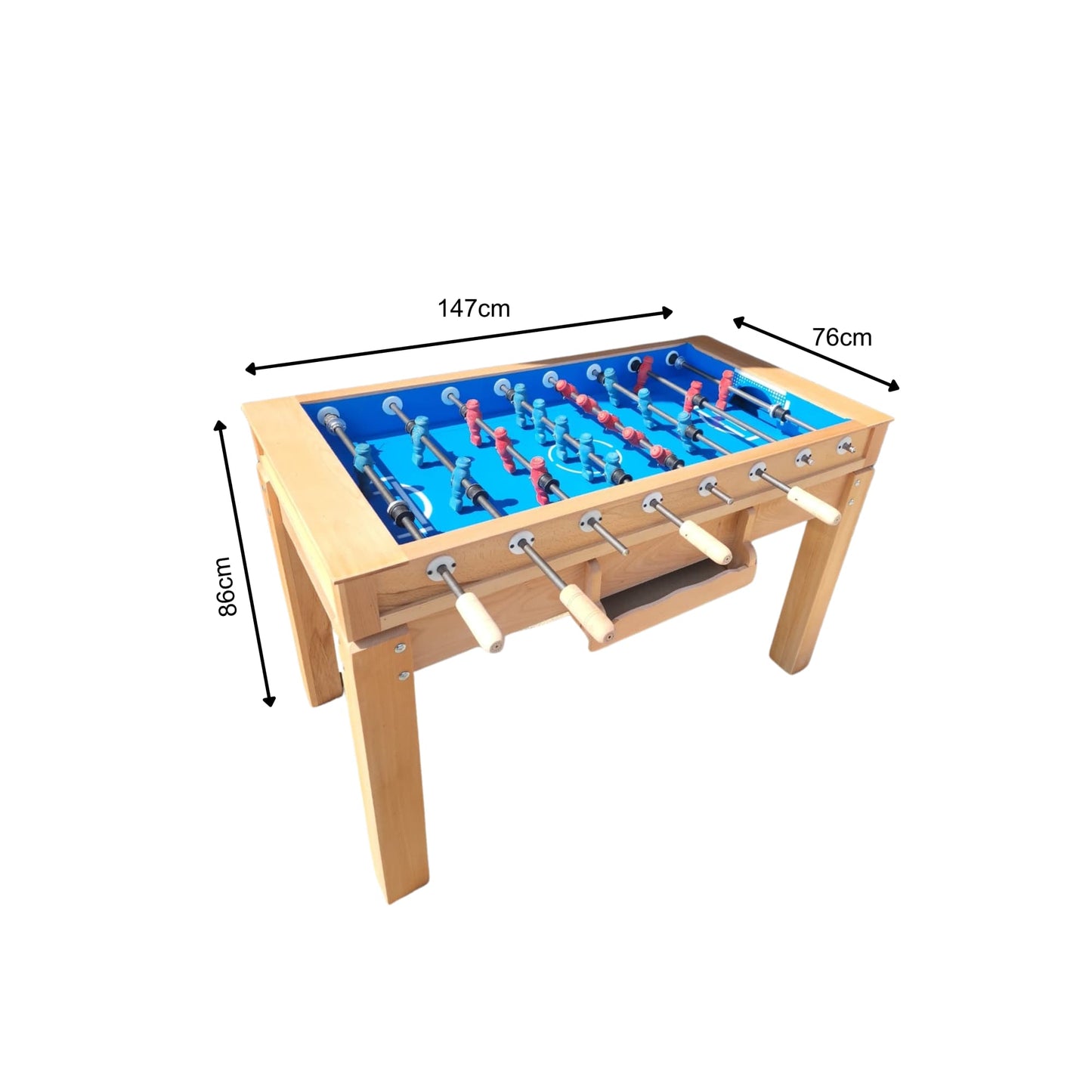 Zayn Soccer Table Baby Foot – Blue Playing Surface