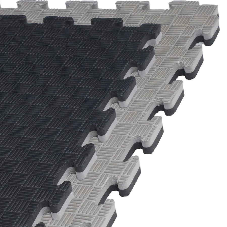 Black & Gray Gym Flooring – 1 × 1 m