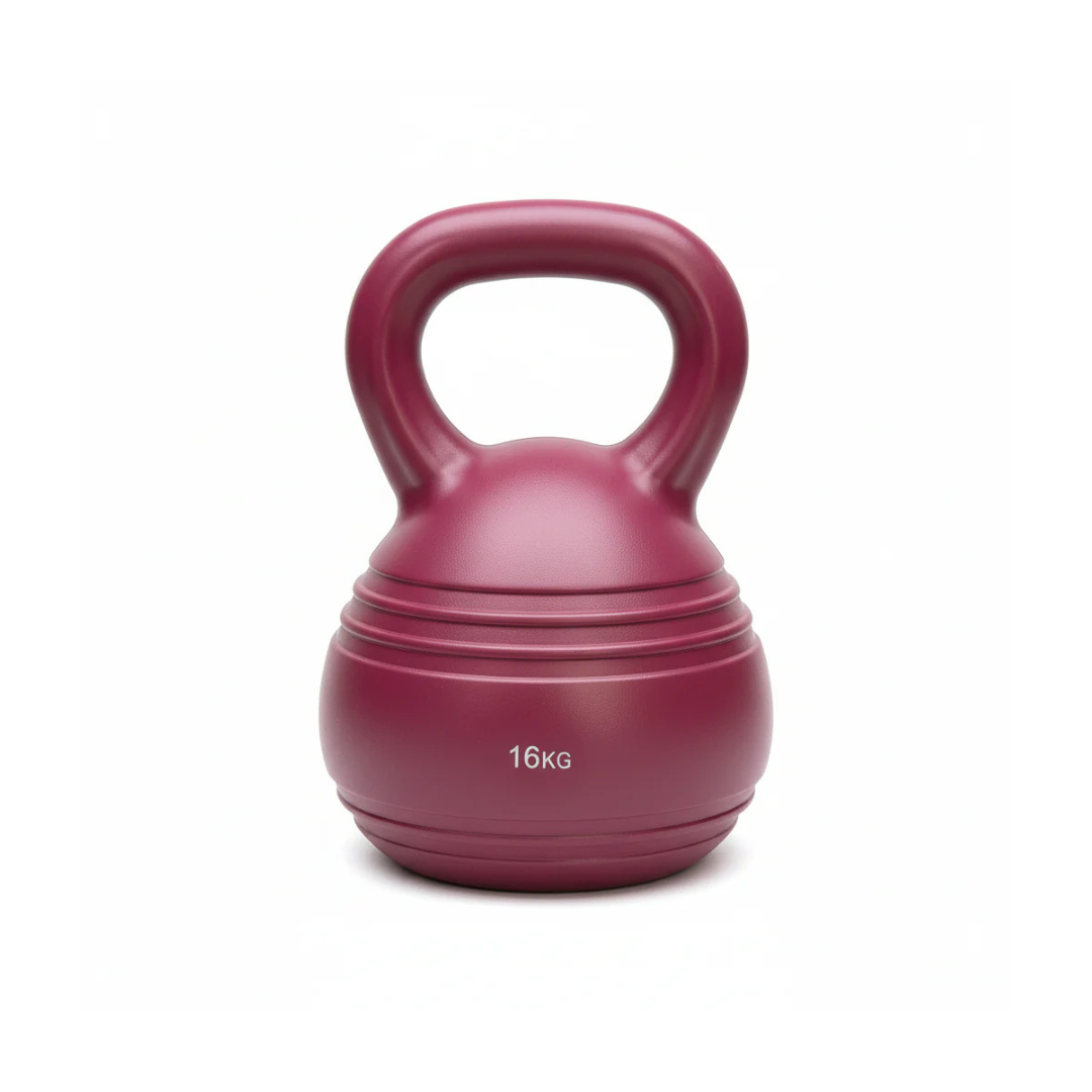 Body Sculpture Vinyl Kettlebell 16KG – Pink