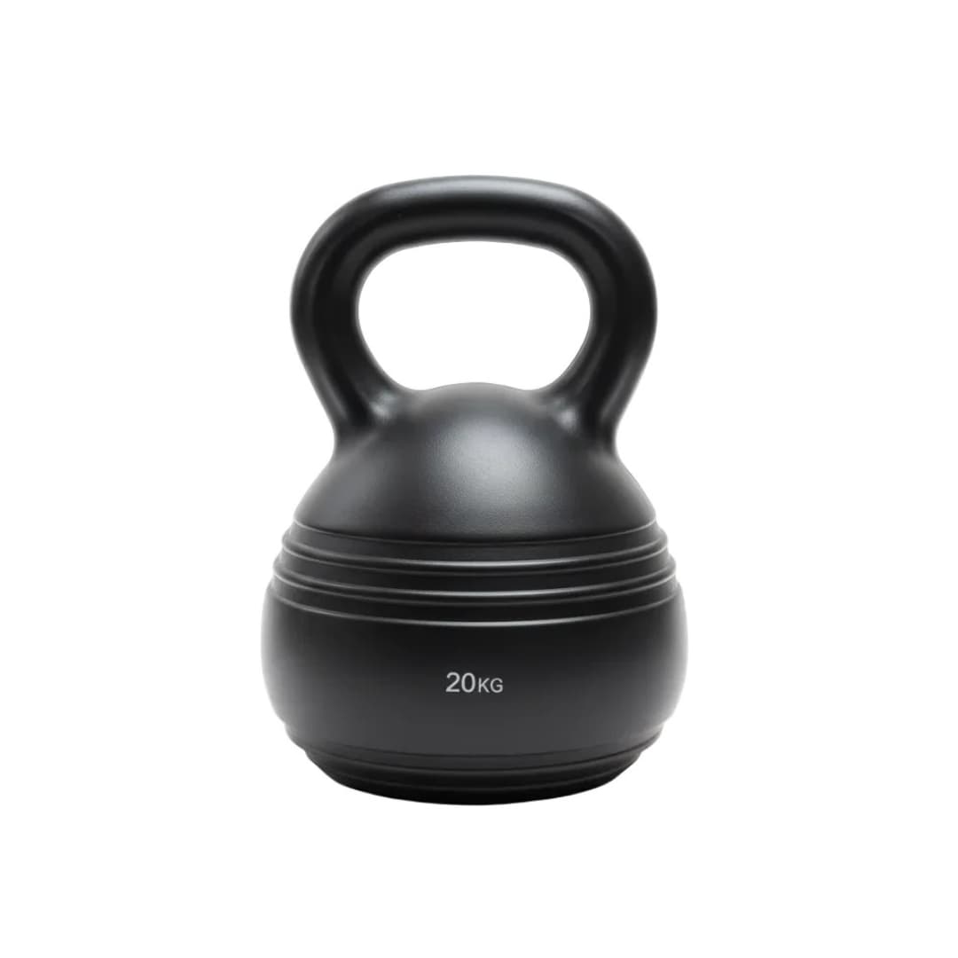Body Sculpture Vinyl Kettlebell 20KG – Black