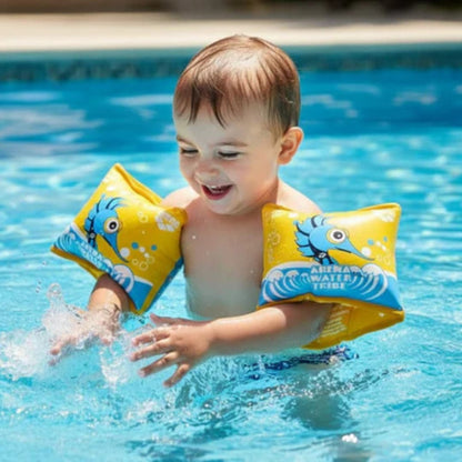 Arena Kids Soft Armbands World – Yellow (1–3 Years)