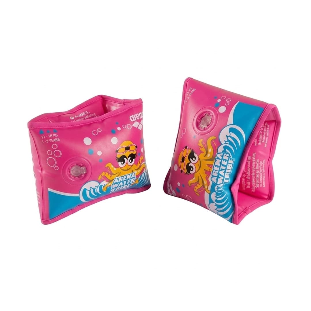 Arena Kids Soft Armbands – Pink (1–3 Years)