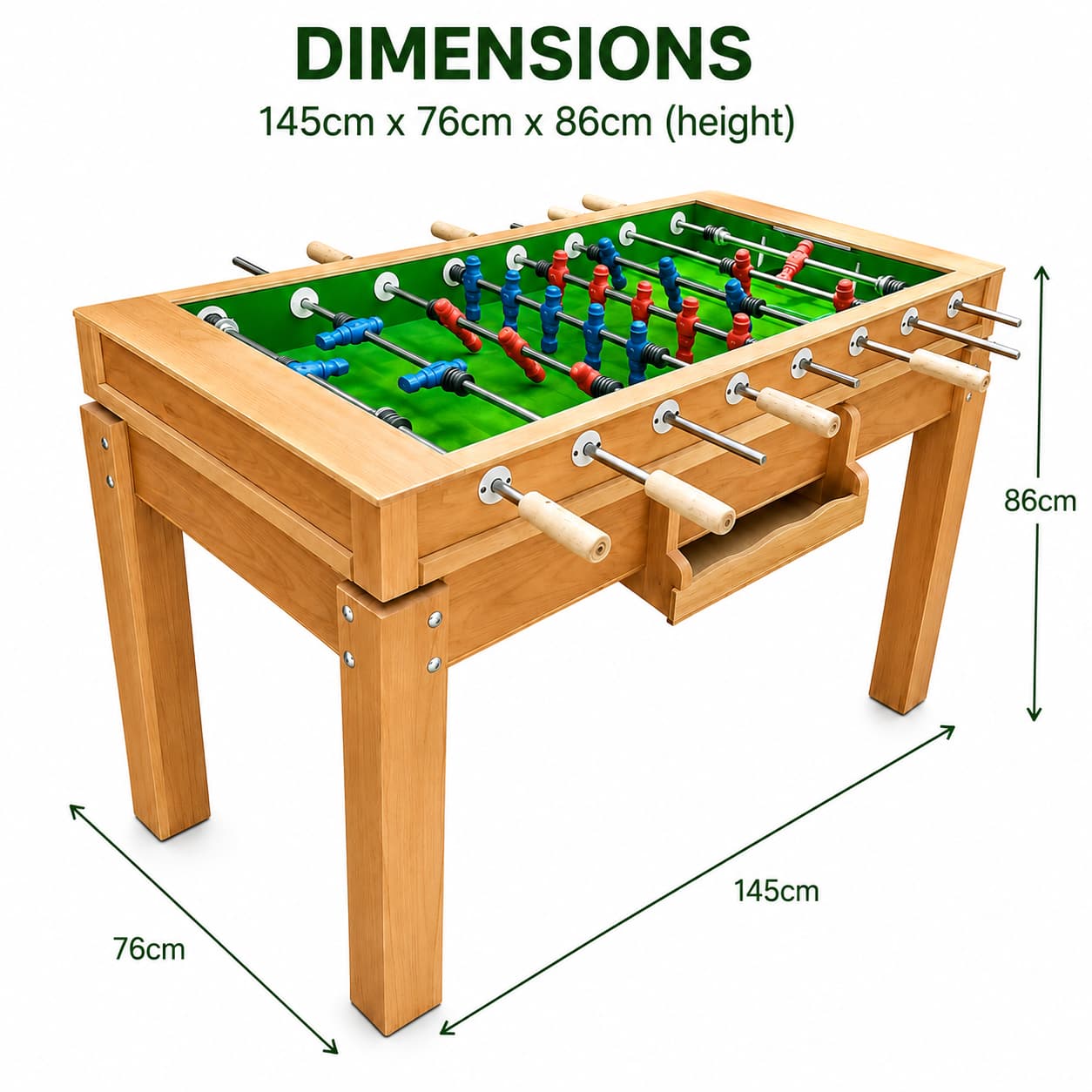 Zayn Soccer Table Baby Foot  – Green Playing Surface