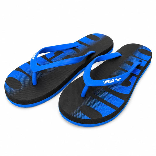 Arena JR Flip Flops – Black & Royal Blue