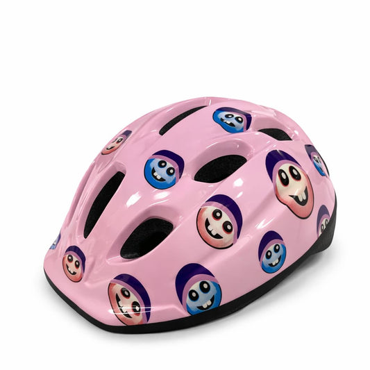 Junior Bike Helmet – Pink Smiley Faces