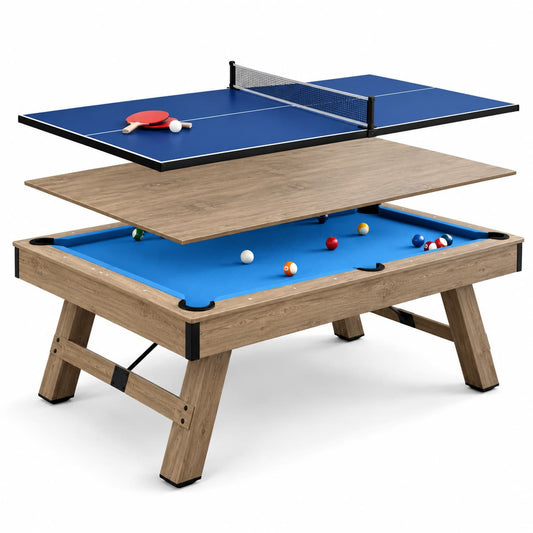 Billiard Table 3-in-1 8 FT MDF – Blue Cloth