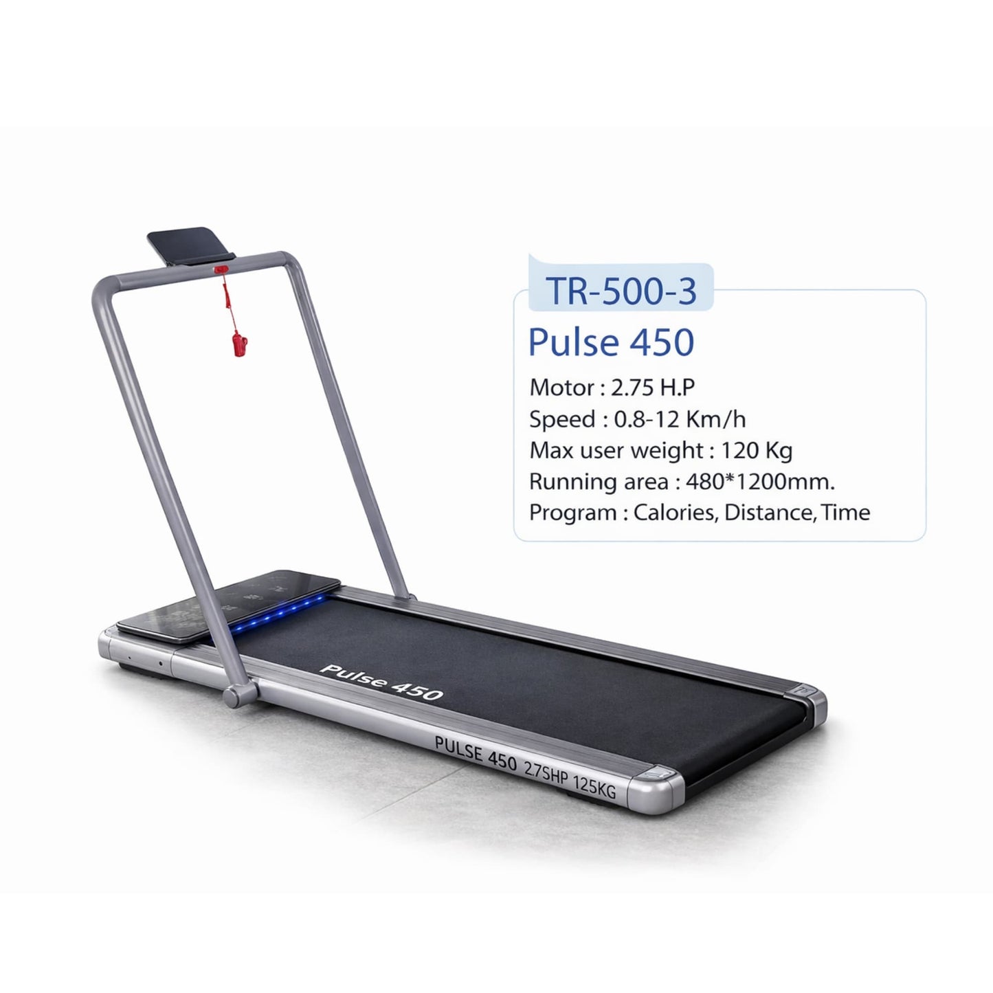 Pulse 450 Folding Treadmill – 2.75 HP Home Fitness Machine