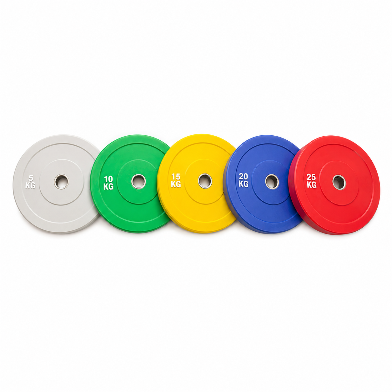 Professional Olympic Colored Bumper Plate Set 150KG