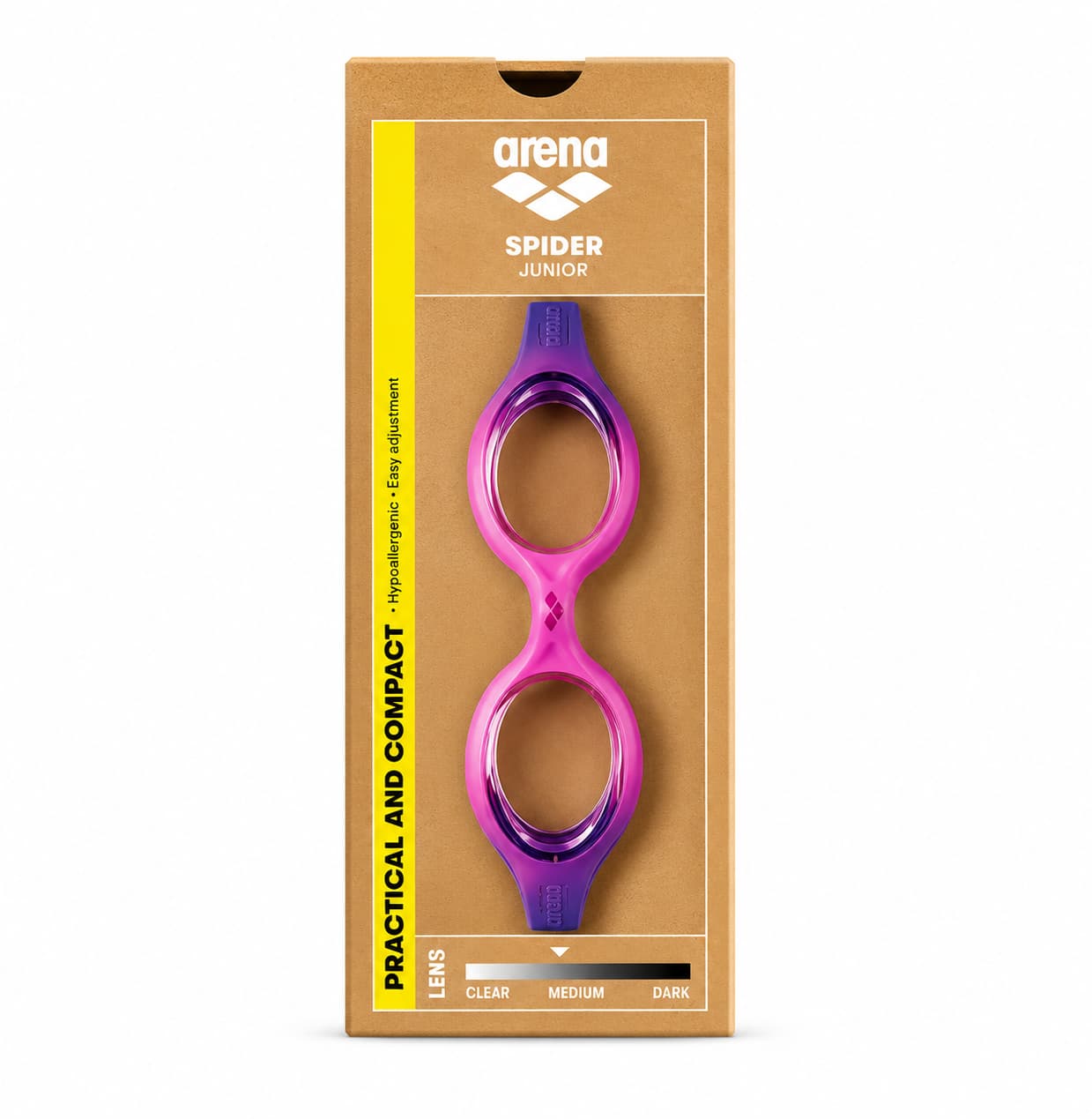 Arena Training Goggles Spider Junior Clear Violet Pink