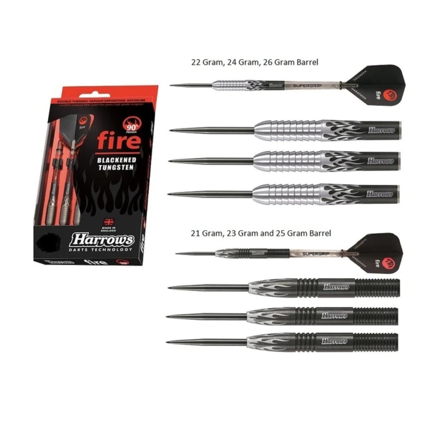 Harrows Fire Steel Tip Darts