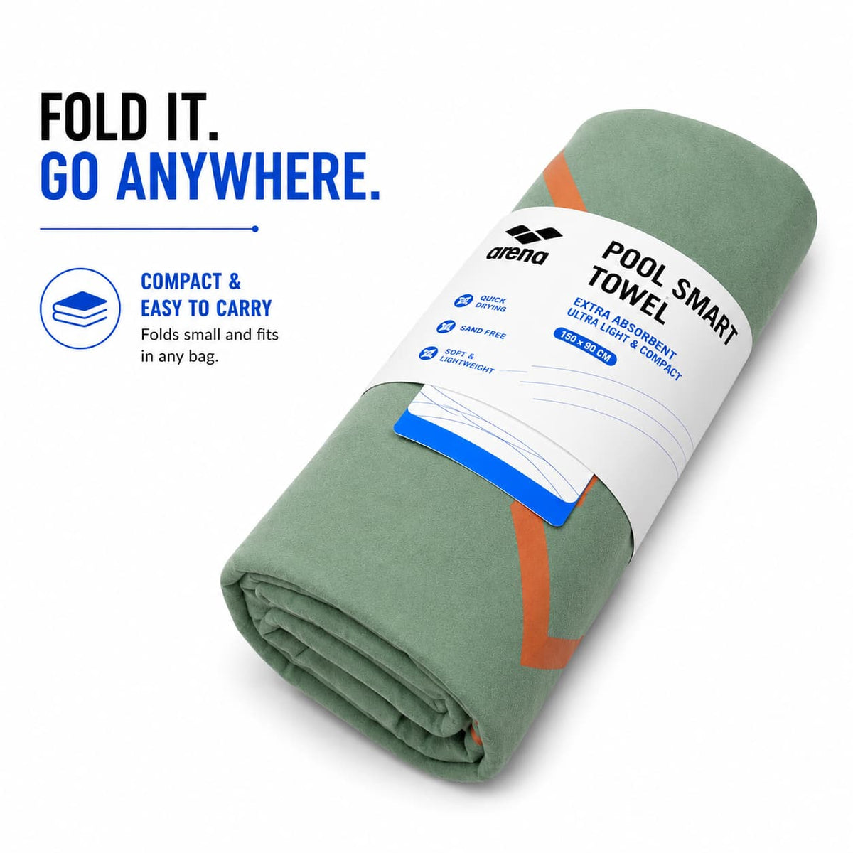 Arena Microfiber Towel – Olive Green