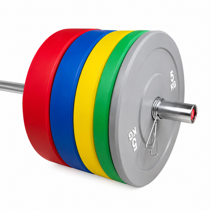 Professional Olympic Colored Bumper Plate Set 150KG