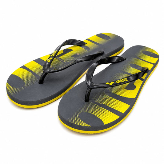 Arena Flip Flops – Black & Yellow