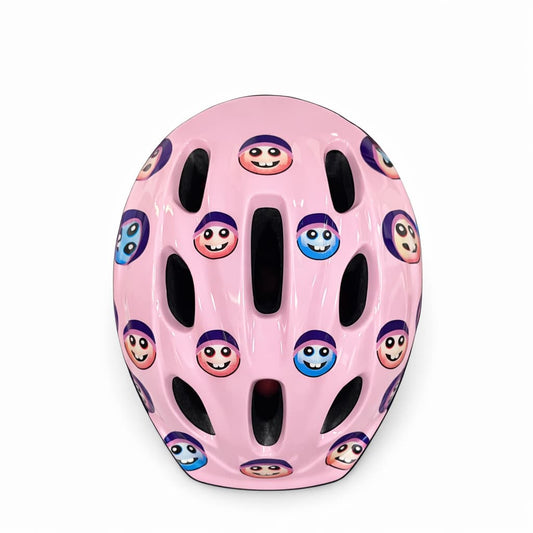Junior Bike Helmet – Pink Smiley Faces