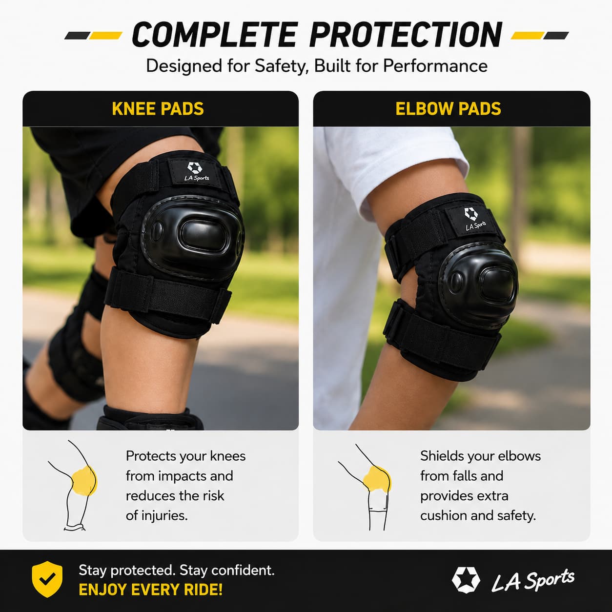 L.A Sports Junior Protective Pad Set