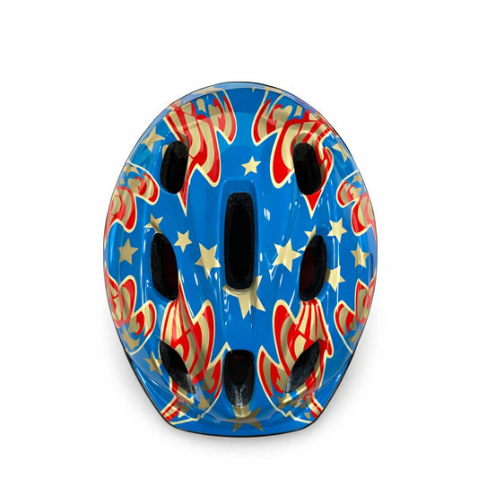 Junior Bike Helmet – Blue & Red Racing
