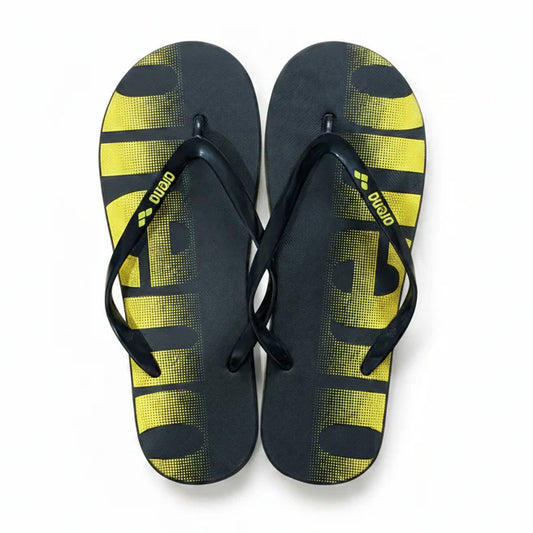 Arena Flip Flops – Black & Yellow
