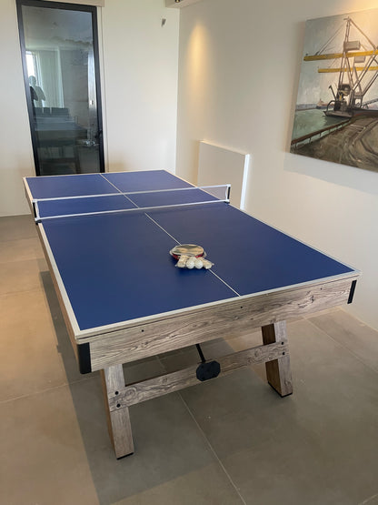 3-in-1 Pool Table 8FT – Billiard, Ping Pong & Dining Table