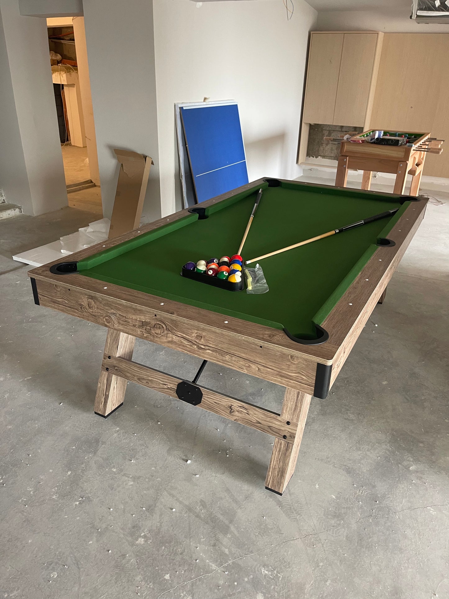 3-in-1 Pool Table 8FT – Billiard, Ping Pong & Dining Table