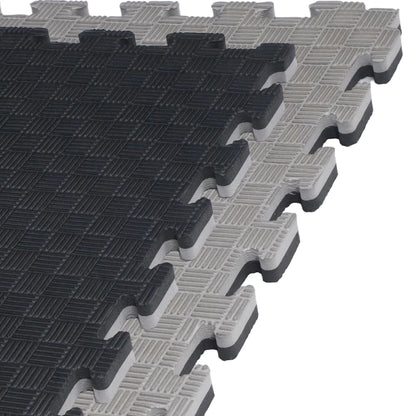 Black & Gray Gym Flooring – 1 × 1 m