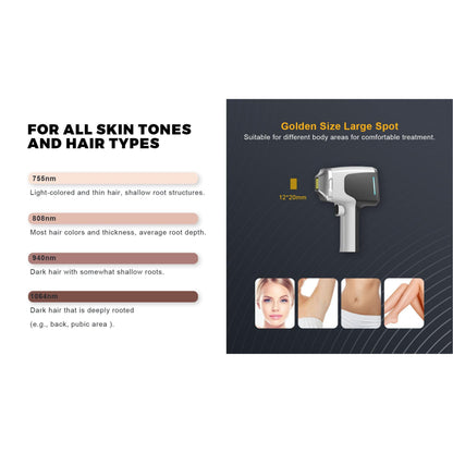 Body Life Quadro Diode Laser Hair Removal Machine – 600W | Black