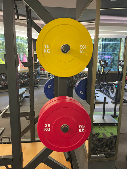 Professional Olympic Colored Bumper Plate Set 150KG
