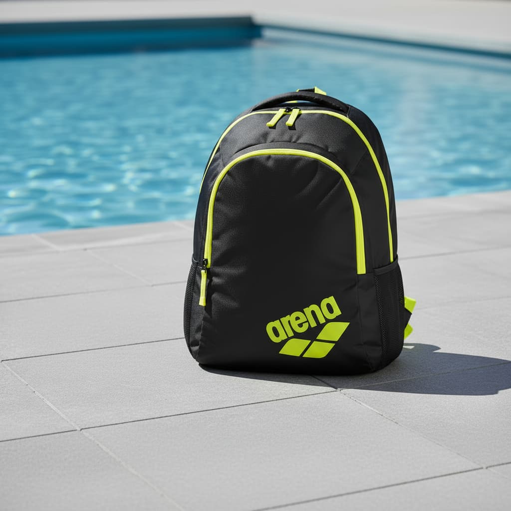 Arena Spiky Backpack Black Fluo