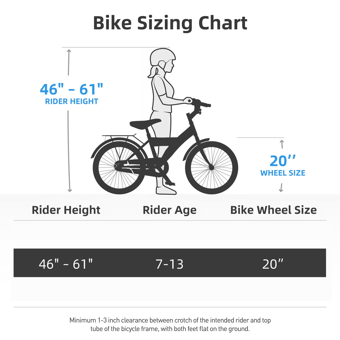 Hiland Sentry+ 20” Kids Mountain Bike – White