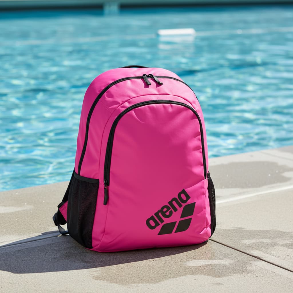 Arena Spiky Backpack Pink Black